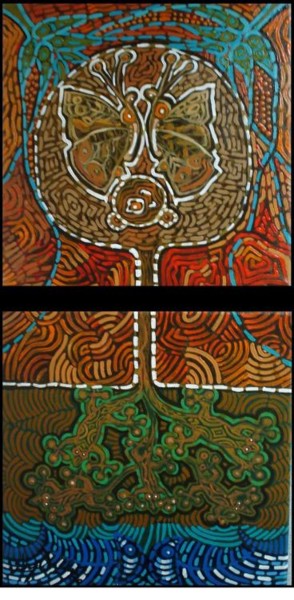 Painting titled "El Destino" by Lily Valdés, Original Artwork