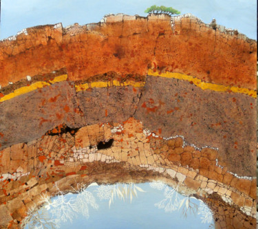 memoire-stratifiee Peinture intitulée "memoire-stratifiee" par Catherine Cazaentre, Œuvre d'art originale, Acrylique