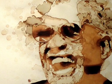 Peinture intitulée "Ray Charles (2014)" par Joany Régibier, Œuvre d'art originale, Aquarelle