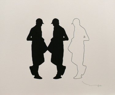 Three men with bag 01