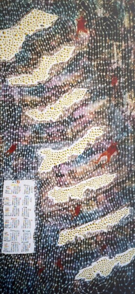 Painting titled "Calendrier 2139 -ra…" by Grégoire Koutsandréou, Original Artwork, Acrylic