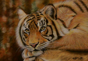 Dessin intitulée "Rêverie" par Michel Guillet, Œuvre d'art originale, Pastel