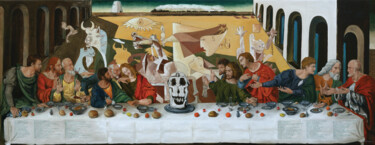 Peinture intitulée "Cent titres" par Gilles Chambon, Œuvre d'art originale, Huile Monté sur Châssis en bois