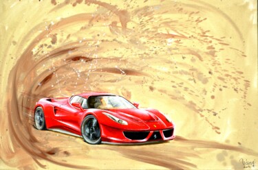 绘画 标题为“FERRARI ENZO” 由Michel Michaux, 原创艺术品, 油
