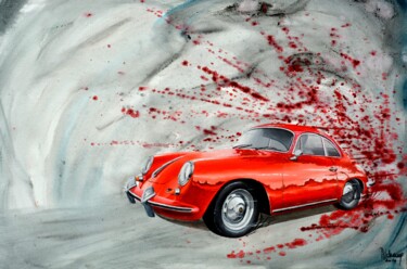 绘画 标题为“PORSCHE 356” 由Michel Michaux, 原创艺术品, 油