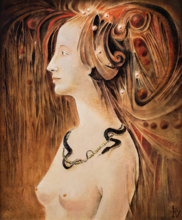 Peinture intitulée "SIMONETTA VESPUCCI.…" par Jean-Philippe Vallon, Œuvre d'art originale