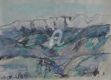 Disegno intitolato "monte sirente" da Bruno, Opera d'arte originale, Altro