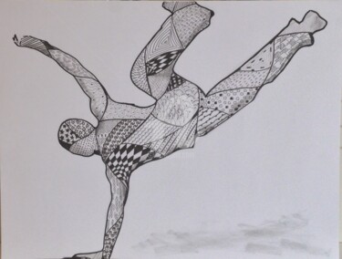 Dessin intitulée "Break dance" par Sbx, Œuvre d'art originale