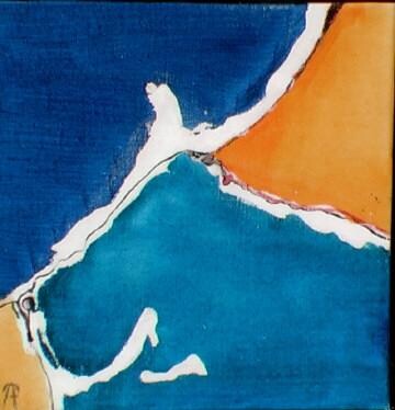 Peinture intitulée "serie mediterranee 2" par France Turbang, Œuvre d'art originale, Huile