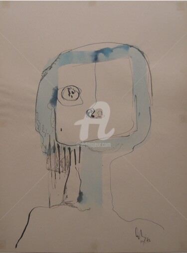 Disegno intitolato "ragazza meravigliata" da Bruno, Opera d'arte originale, Altro