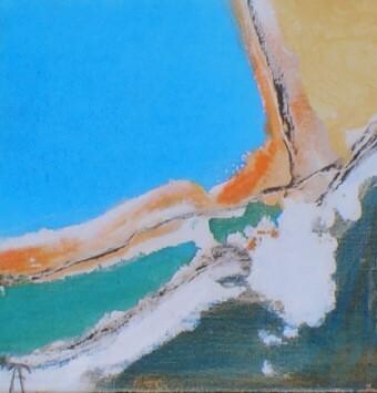 Peinture intitulée "serie mediterranee 4" par France Turbang, Œuvre d'art originale, Huile