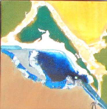 Peinture intitulée "serie mediterranee 6" par France Turbang, Œuvre d'art originale, Huile