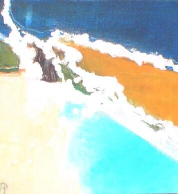 Peinture intitulée "serie mediterranee" par France Turbang, Œuvre d'art originale, Huile