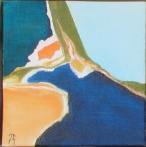 Peinture intitulée "serie mediterranee 9" par France Turbang, Œuvre d'art originale, Huile