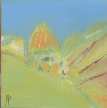 Peinture intitulée "la hutte (sm 22)" par France Turbang, Œuvre d'art originale, Huile
