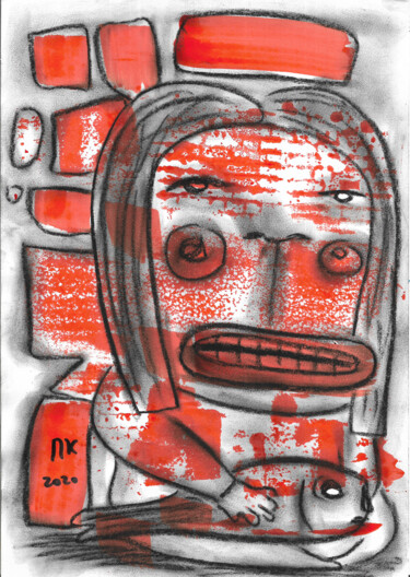 图画 标题为“Psychotic break #2” 由Pavel Kuragin, 原创艺术品, 木炭