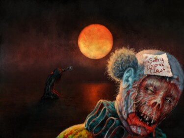 the-wrong-clown.jpeg Digital Arts titled "the-wrong-clown.jpeg" by Anthony R A Barron, Original Artwork