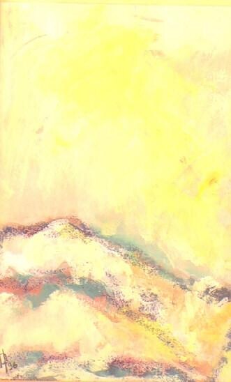 Peinture intitulée "Montagne" par France Turbang, Œuvre d'art originale, Huile