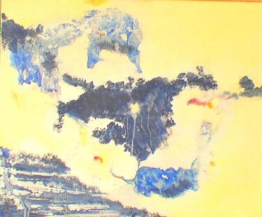 Peinture intitulée "Nuages" par France Turbang, Œuvre d'art originale, Huile