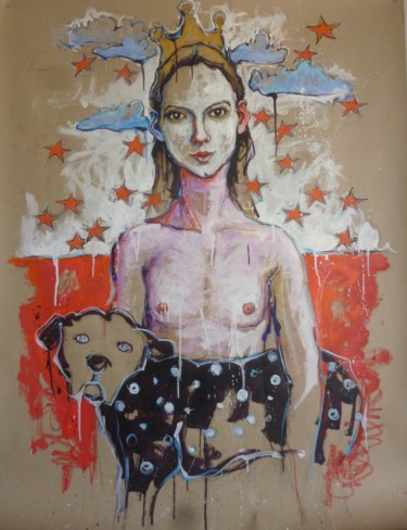Peinture intitulée "ce que les ours dis…" par Catherine Cornec, Œuvre d'art originale, Huile