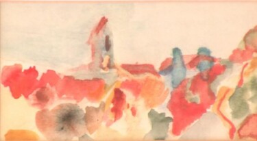 Peinture intitulée "Ste Colombe" par France Turbang, Œuvre d'art originale, Huile