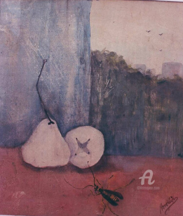 L'Eclisse Painting titled "L'Eclisse" by Prodip Kumar Sengupta, Original Artwork, Watercolor