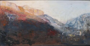 Peinture intitulée "la vallée de l'Alba…" par Eve Hernandez, Œuvre d'art originale, Huile