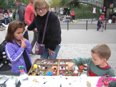 Sculptuur getiteld "Aux Grands Moulins,…" door Zampo, Origineel Kunstwerk
