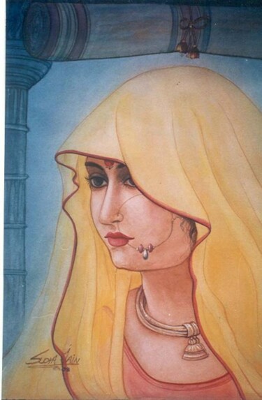 Painting titled "BEAUTY BEHIND YELLOW" by Suddha Sama, Original Artwork