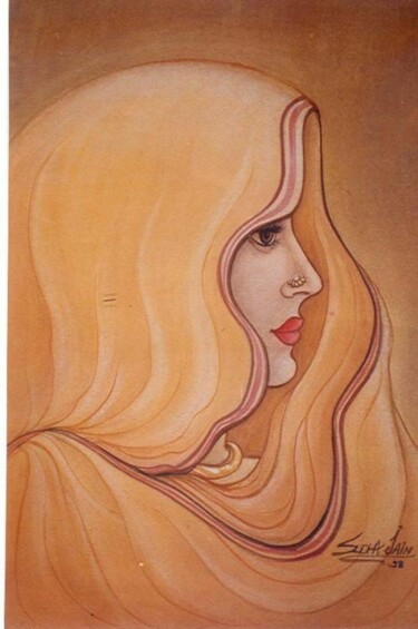 Painting titled "BEAUTY" by Suddha Sama, Original Artwork