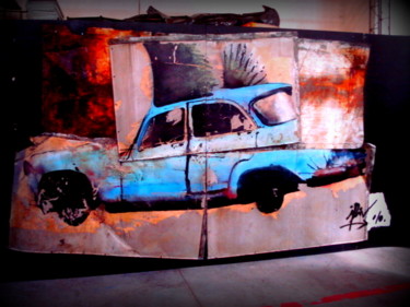 lard en rut "l'auto mobile" Photographie intitulée "lard en rut "l'auto…" par Bernard Vergier, Œuvre d'art originale