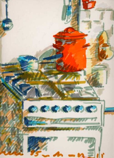 绘画 标题为“Cose di casa” 由Sergio Carcereri, 原创艺术品, 标记