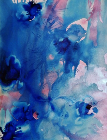 Peinture intitulée "Ocean 10" par Brigitte Mathé (MBL), Œuvre d'art originale, Aquarelle