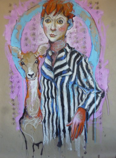 Peinture intitulée "chose volante magiq…" par Catherine Cornec, Œuvre d'art originale, Huile
