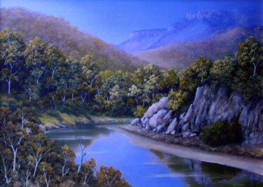 WINDING RIVER Painting titled "WINDING RIVER" by John Cocoris, Original Artwork, Oil