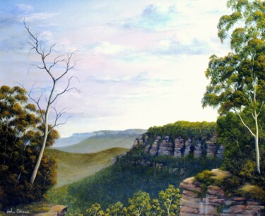 ESCARPENTS EDGE Painting titled "ESCARPENTS EDGE" by John Cocoris, Original Artwork, Oil
