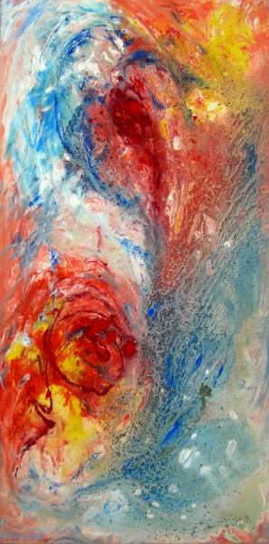 Painting titled "Douce maternité" by Jean-Claude Bemben, Original Artwork, Oil