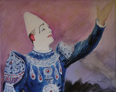 Peinture intitulée "le-clown-blanc.jpg" par Gérard Duchêne, Œuvre d'art originale, Acrylique