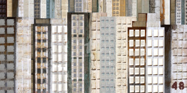Photographie intitulée "Buildings N°48 #Bac…" par Aal, Œuvre d'art originale, Photographie manipulée Monté sur Aluminium