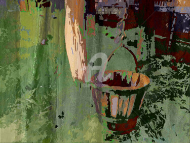 印花与版画 标题为“The Bucket” 由Nicu Ilie, 原创艺术品, 数字拼贴