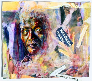 Collages intitulée "Mandela color your…" par Rémy Nicolas Graphite, Œuvre d'art originale