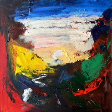 Painting titled "combe-martin-sunset" by Paul Mckee, Original Artwork