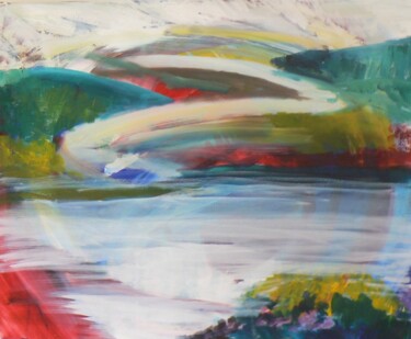 Painting titled "conway-valley-4-mist" by Paul Mckee, Original Artwork