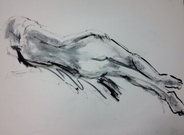 Painting titled "reclining-nude" by Paul Mckee, Original Artwork