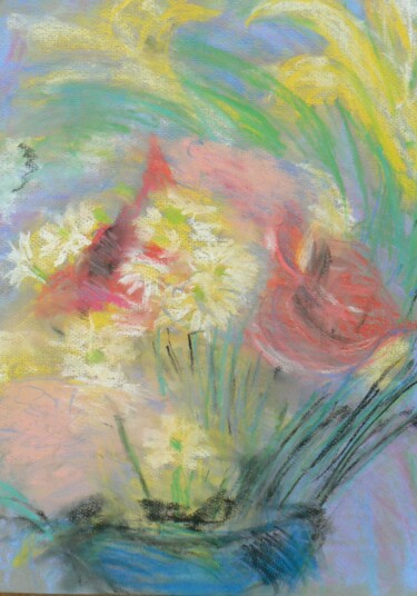 Painting titled "lilies-and-daisies" by Paul Mckee, Original Artwork