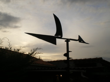 Sculpture intitulée "Girouette ." par Jean Marc, Œuvre d'art originale
