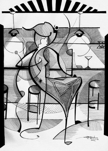 Desenho intitulada ""Les acolytes de Me…" por Cédric Bescond, Obras de arte originais, Tinta