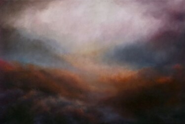 Painting titled "Furze in Mist" by Lee Campbell, Original Artwork, Oil