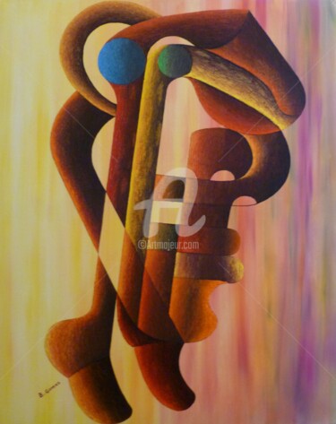 Peinture intitulée "INTRUSION" par B.Gomes, Œuvre d'art originale