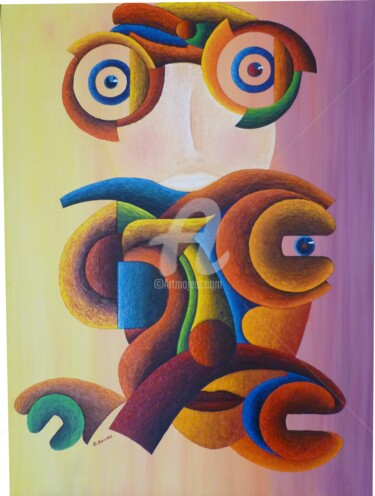 Peinture intitulée "OBSERVATION" par B.Gomes, Œuvre d'art originale